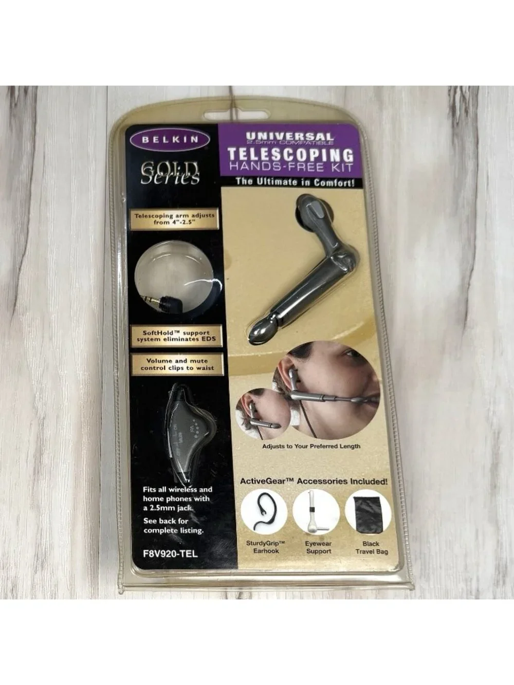 BELKIN Gold Series Telescoping Hands-Free Head Set HEADSET F8V920-TEL NIP NEW